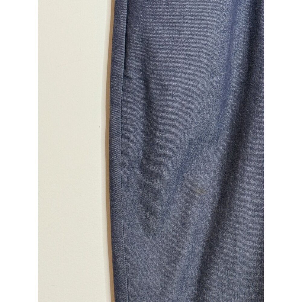 Lane Bryant Stretch Trousers 20 Plus Dark Wash Chambray Work Pants Career - Picture 7 of 11